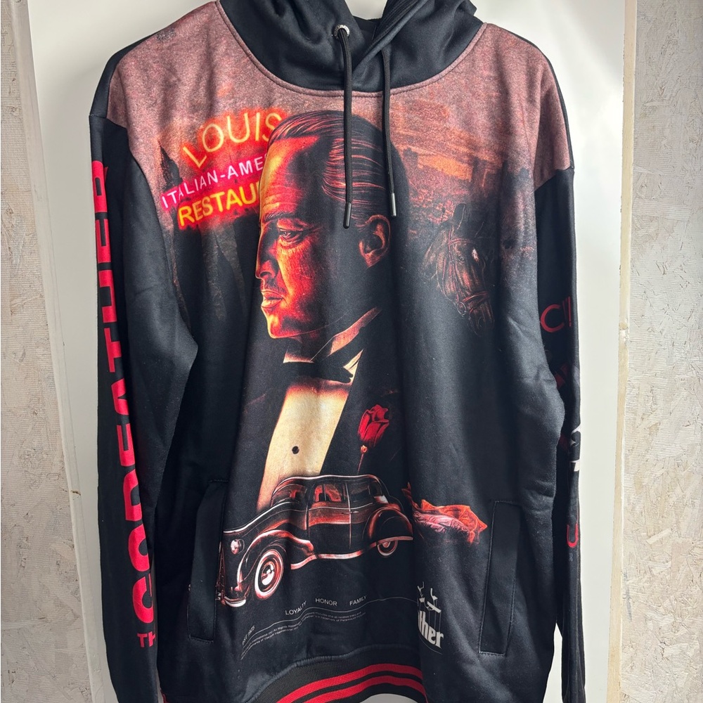 Members Only x The godfather The Don pullover sweatshirt hoodie sz M‎